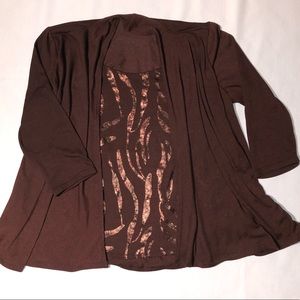 Elementz Brown Shirt with Sequin